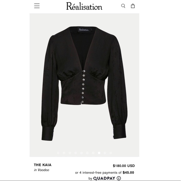 Realisation Par Tops - Realisation Par Kaia Voodoo Top Black S